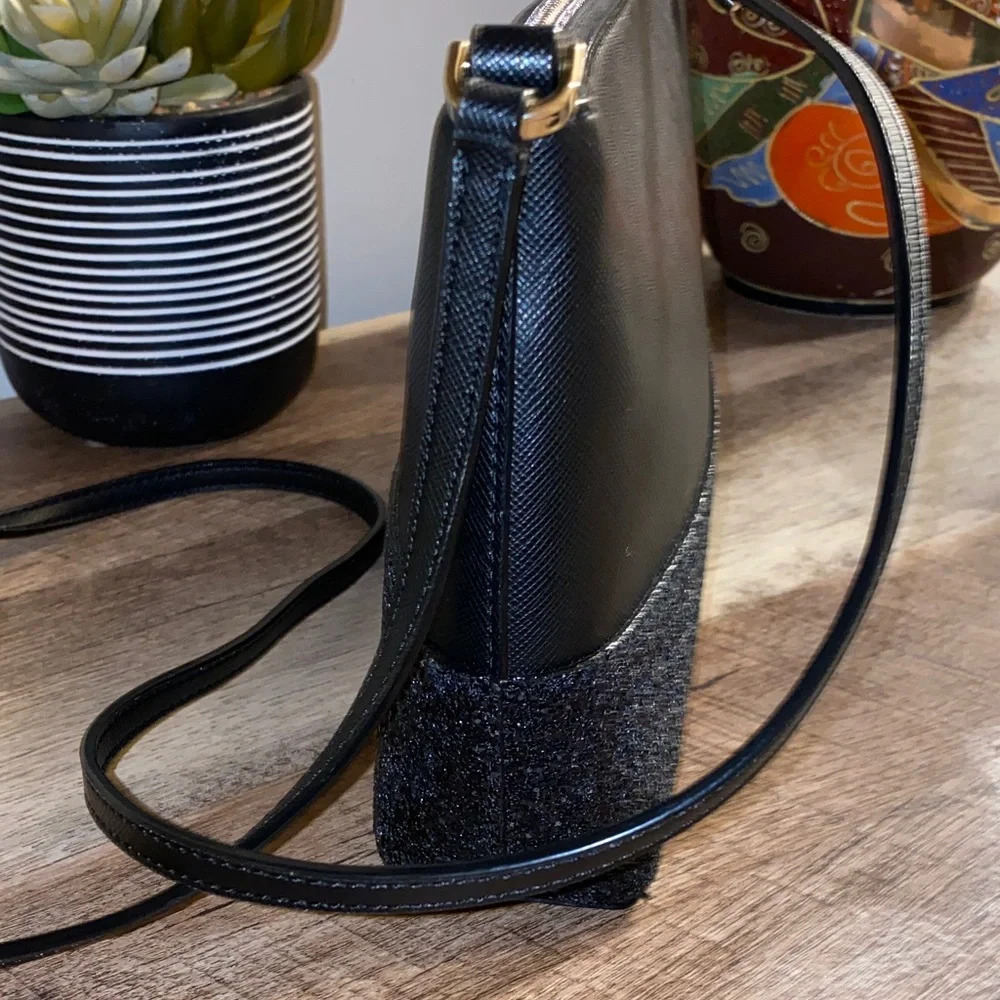 NWOT!! Kate Spade New York Black Flash Glitter Crossbody Bag